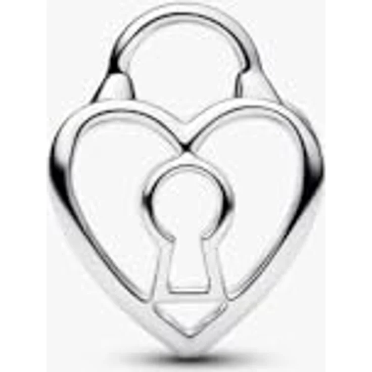 PANDORA Charm Silber Offen Gearbeitetes Herz-Schloss, Motiv Liebe, 794358C00 – Bild 3