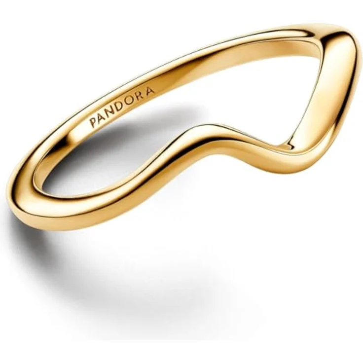 PANDORA Wave Damenring, 14k Gold-plated, unique metal blend, Größe 60 – Bild 1