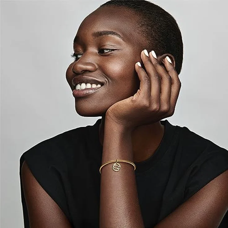 PANDORA Moments Sternzeichen Zwilling Charm-Anhänger aus Sterling Silber mit 14 Karat vergoldeter Metalllegierung und Zirkonia, kompatibel mit Moments Armbändern, 762711C01 – Bild 3