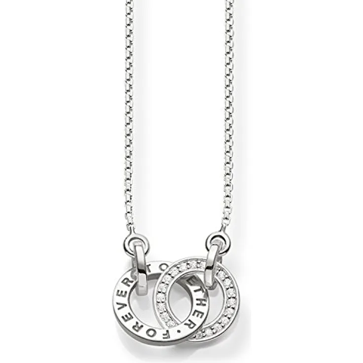 Thomas Sabo Damen Kette Forever Together, 925 Sterling Silber, vielseitig kombinierbar, ideale Geschenkidee
