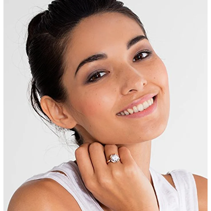 THOMAS SABO Damen-Ring TR2038-416-14-52, 925 Sterling Silber, 750 rosegold vergoldet, Zirkonia weiß, Gr. 52 (16.6) – Bild 4