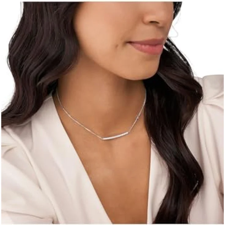 EMPORIO ARMANI Damenkette Plakette, Sterling Silber poliert mit Karabinerverschluss, EG3591040 – Bild 3