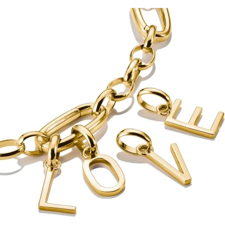 Thomas Sabo Charm Club Connect Charm-Anhänger Buchstabe V, 18k Vergoldung aus recyceltem 925 Silber, CC1228-413-39 – Bild 2
