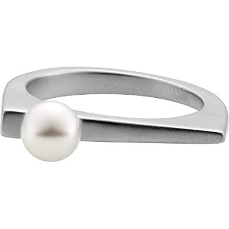 Heideman Damenring aus silber/goldfarbend poliertem Edelstahl mit Perle Margarita, hypoallergen und Alltagstauglich – Bild 2