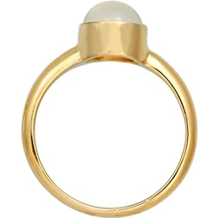 Elli Damenring Solitär mit Mondstein, 925 Sterling Silber, Größe 54, handgefertigt – Bild 3