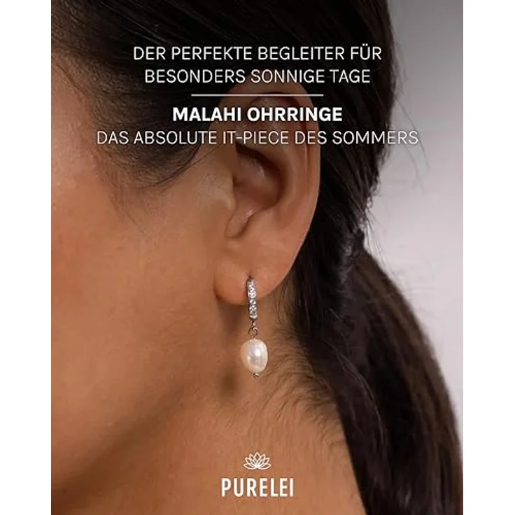 Purelei Malahi Ohrringe Silber – wasserfeste Damenohrringe aus langlebigem Edelstahl – 1,3 cm Durchmesser – eleganter Modeschmuck für individuellen Stil – Bild 2