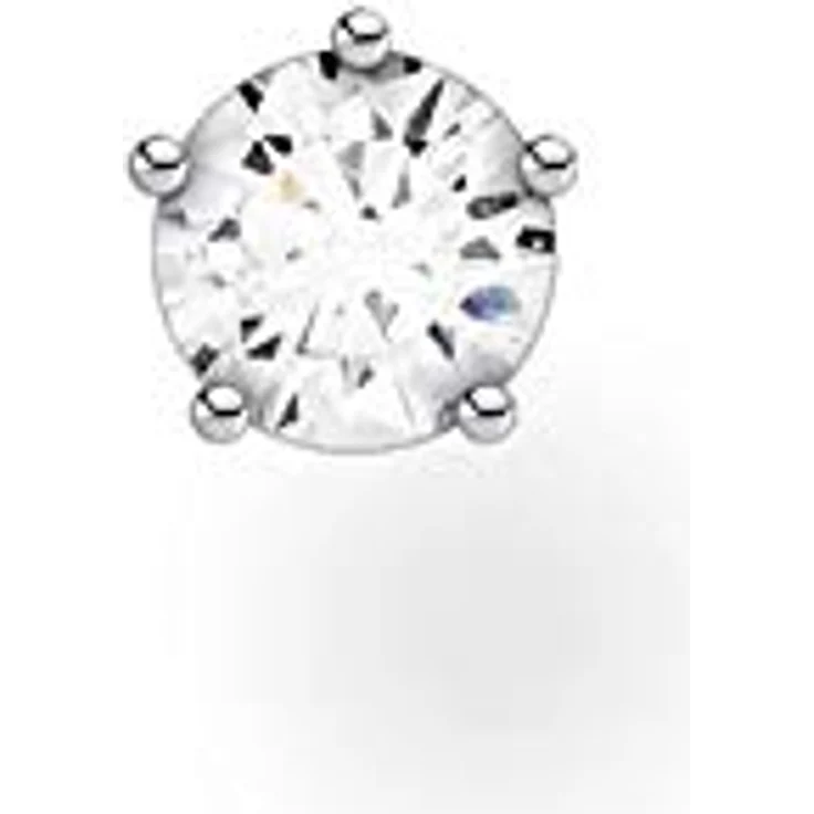 Thomas Sabo Einzel Ohrstecker aus 925 Sterling Silber, kleiner weißer Stein, H2147-051-14 – Bild 2