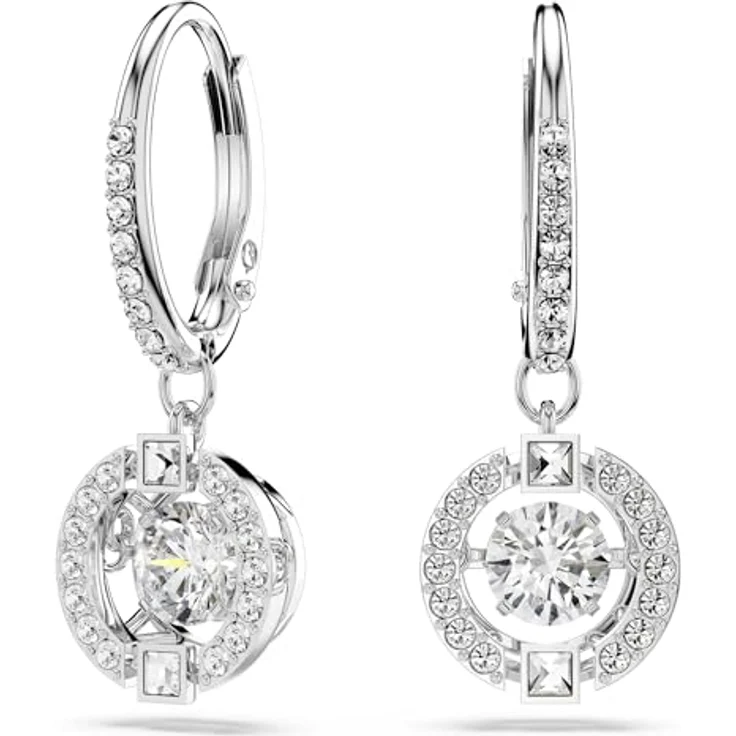 Swarovski Ohrstecker Una Sparkling Dc 5504652, Metall mit Kristallen, Druckverschluss, 2,6 cm lang, 1 cm breit – Bild 1