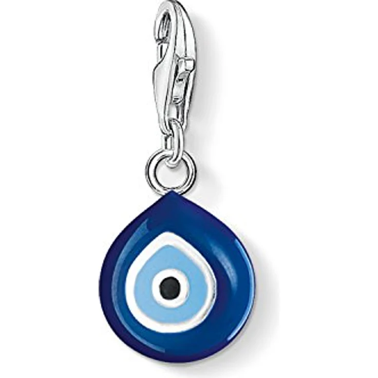 Thomas Sabo Charm-Anhänger Türkisches Auge, 925 Sterling Silber, Charm Club mit Karabinerhaken – Bild 1