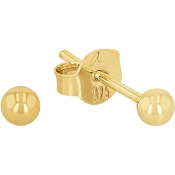 Amor Paar Ohrstecker, 375 Gelbgold, filigranes Design für Damen – Bild 1