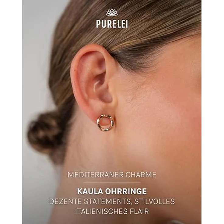 Purelei Kaula Ohrringe Damen – Wasserfeste Edelstahl Creolen 13mm, langlebig, eleganter Damenschmuck, nickelfrei – Bild 2