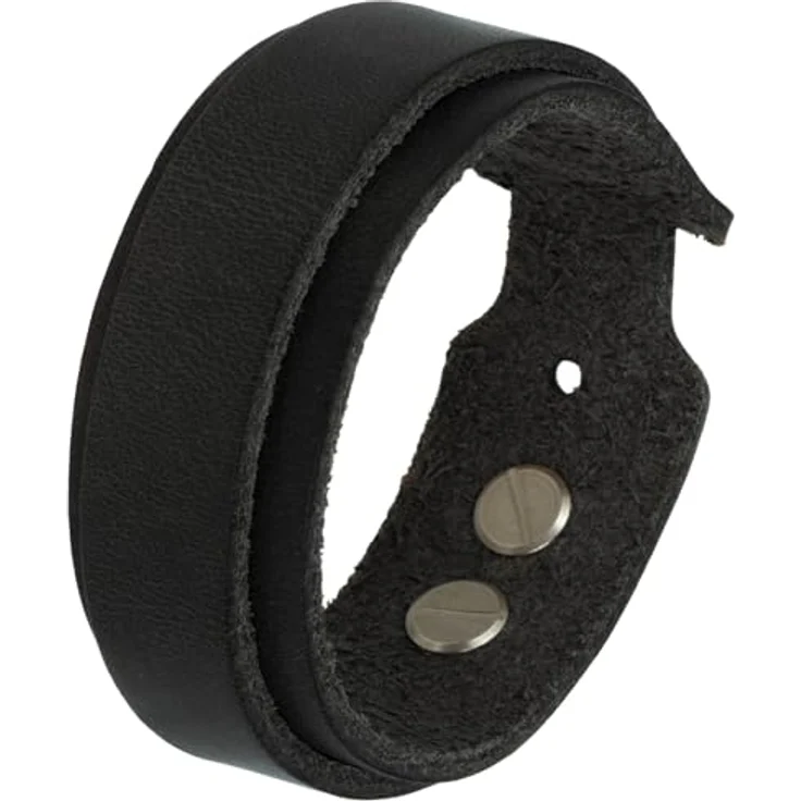 Simaru Lederarmband, 25mm breit, pflanzlich gegerbtes Echtleder, robuste Schraubniete, allergikerfreundlich, für Damen und Herren – Bild 1