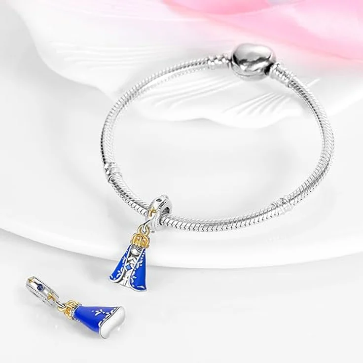 Pandach Damen Charm Anhänger, 925 Sterling Silber mit Zirkonia-Steinen, kompatibel mit europäischen Armbändern und Halsketten – Bild 3