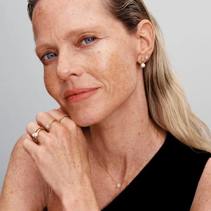 Pandora Ohrstecker Timeless 263019C01, Gold Ohrstecker aus der Timeless-Kollektion mit hochwertiger Vergoldung – Bild 3