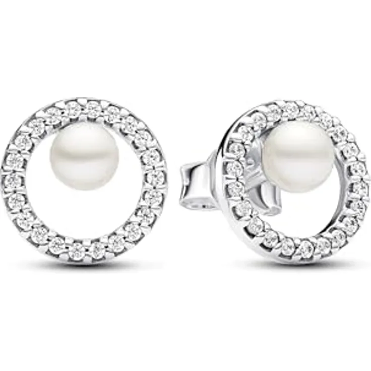 Pandora Timeless 293154C01, Ohrstecker aus Silber 925 mit praktischem Steckverschluss