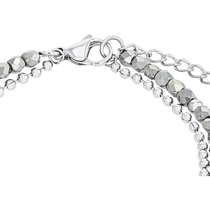 s.Oliver Damen-Armband mit Herz Anhänger, Gravierbar, Edelstahl/Glas, Silber, Länge 16-20 cm – Bild 3