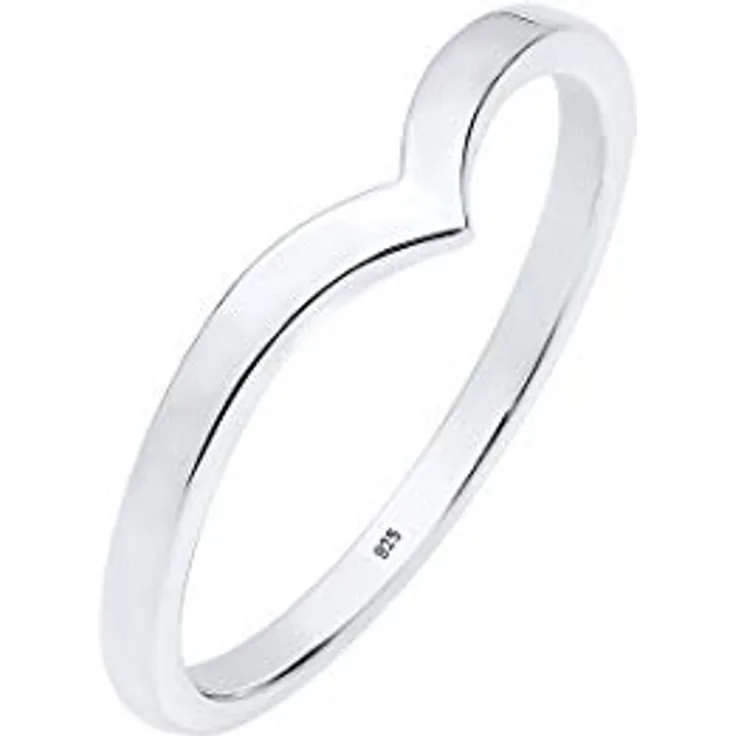 Elli Damenring V-Form Stacking Trend, 925 Sterling Silber, handgefertigt, anlaufgeschützt