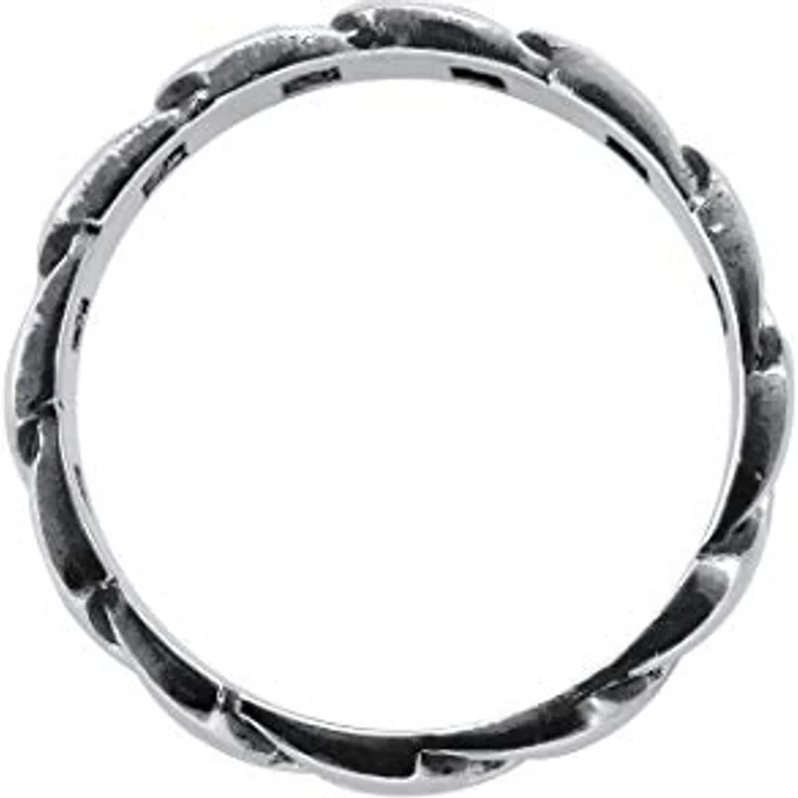 Kuzzoi Massiver Herrenring im Panzer Design, 8mm Bandring aus 925 Sterling Silber, schwarz oxidiert, Ringgröße 56 – Bild 3