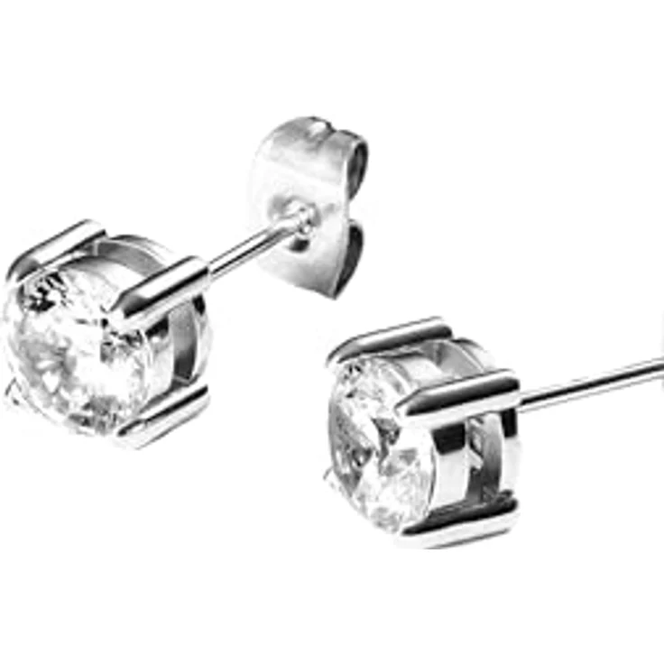 Purelei Pristine Ohrringe, Zeitlose Ohrstecker mit 6 mm Zirkonia, vergoldeter Edelstahl, hypoallergen, elegant für Damen – Bild 1