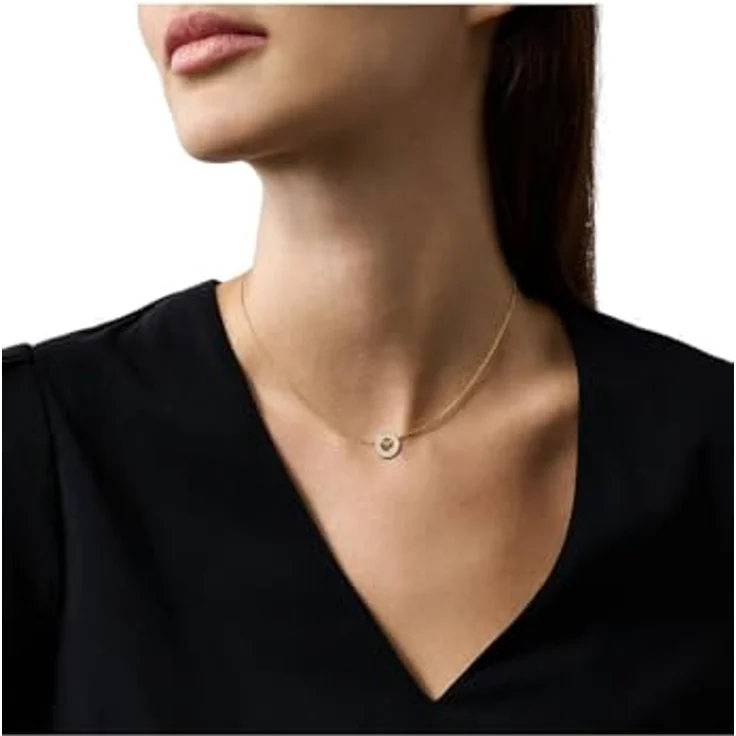 Emporio Armani Damen-Halskette aus Sterling Silber mit Karabinerverschluss, Narzissengold – Bild 3