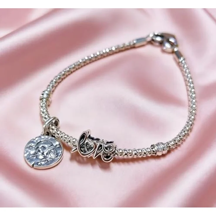 WEIMU Herz Charms 925 Sterling Silber Charm für Armband & Halskette, hypoallergen, geeignet für Pandora und ähnliche Beads, 2 cm lang – Bild 4
