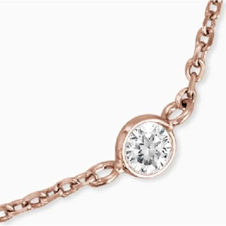 Engelsrufer Damen Armband ERB-LILMOON-ZI-R, rosévergoldetes Sterling Silber mit 6 Zirkonia, verstellbar von 16 cm bis 18 cm, nickelfrei – Bild 2