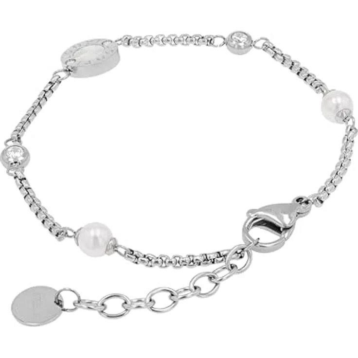 Joop! Armband Edelstahl Damen, Bicolor mit synth. Zirkonia, 19+3 cm, in Schmuck Geschenk Box, 2039845 – Bild 4