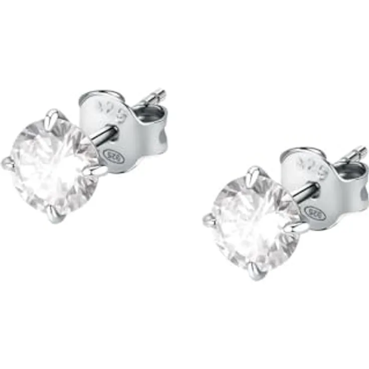 FAVS Damen-Ohrstecker 925er Silber mit 2 Zirkonia, 0,5 cm, zeitloser Schmuck
