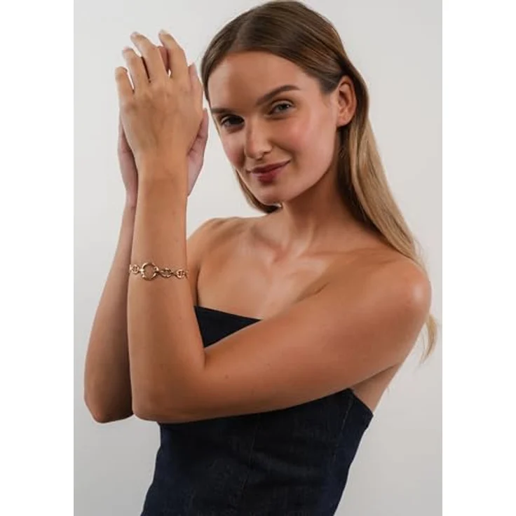 Purelei Chic Armcuff – eleganter Armreif im Ring-Design, wasserfest, Edelstahl, 14K vergoldet, 18K rosévergoldet oder silberfarben (Rosegold), Durchmesser 6,0 – 6,5 cm – Bild 4