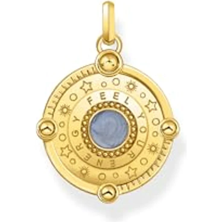 THOMAS SABO Kettenanhänger Blau mit Sonne und bunten Steinen, Glas-Keramik Stein, Korund (synth), Zirkonia (synth) – Bild 2