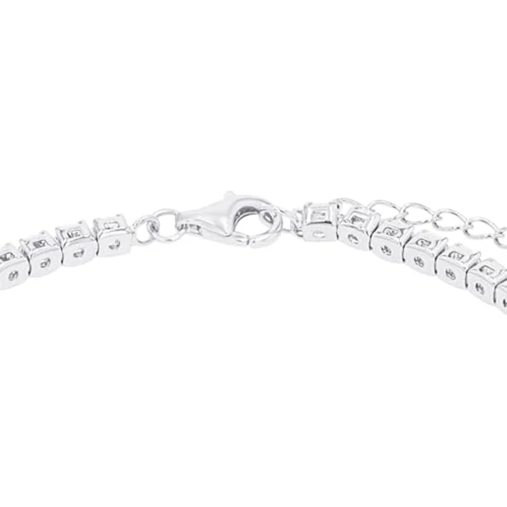 Amor Armband 925 Sterling Silber mit Zirkonia, 17+4 cm, Gold, in Schmuck Geschenk Box, 2039100 – Bild 4