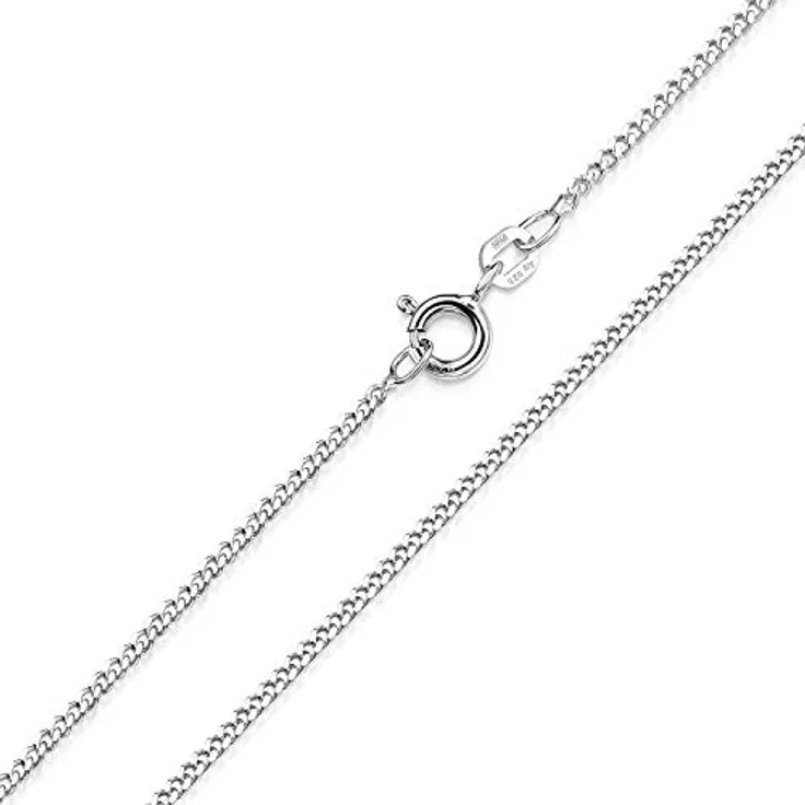 MATERIA by Matthias Wagner Damen Halskette lang, 925 Sterling Silber Panzerkette 1,7mm, Made in Germany, 70cm
