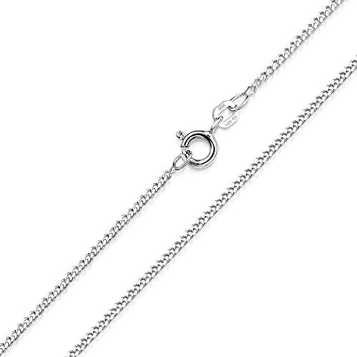 MATERIA by Matthias Wagner Damen Halskette lang, 925 Sterling Silber Panzerkette 1,7mm, Made in Germany, 70cm – Bild 1