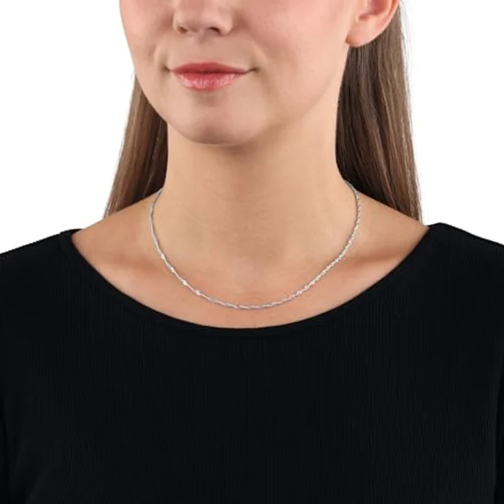 Amor Collier 925 Sterling Silber Damen Halsschmuck, 42 cm, roséfarben, mit Federringverschluss, Geschenk Box, 2017736 – Bild 4