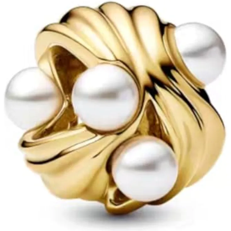 Anduonie Charms Gold Stopper Charms Anhänger Silber 925, Roter Beads Charm für europäische Armbänder und Halsketten, handgefertigt mit luxuriösem Design