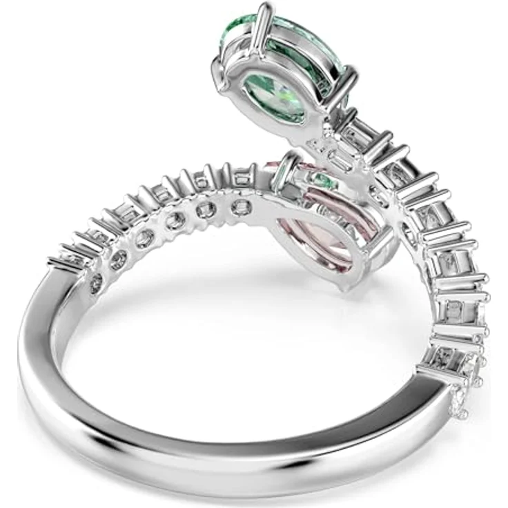 Swarovski x Ariana Grande Offener Ring, Rhodiniert mit Mehrfarbigen Swarovski Zirconia in verschiedenen Schliffen – Bild 4