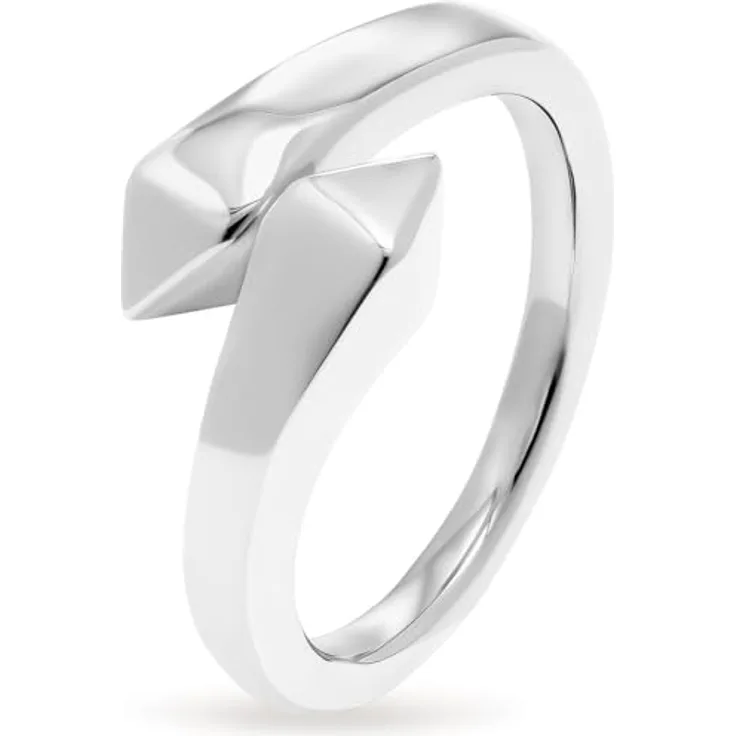 JETTE Damen-Damenring 925er Silber, Größe 53, elegantes Design, Silber 32025591