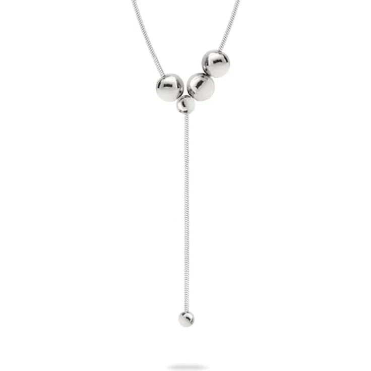 Liebeskind Berlin Damen Halskette LJ-1714-N-42, Edelstahl IP Rhodium, 42 cm Schlangenkette mit Sliderverschluss – Bild 1