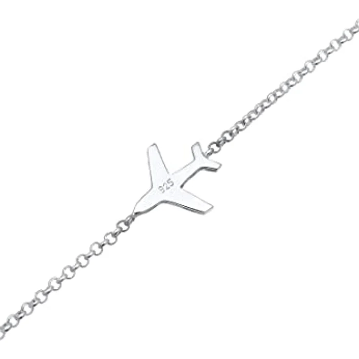 Elli Armband Damen Flugzeug Travel Reise, 925 Sterling Silber, filigranes Design, handgefertigt – Bild 4