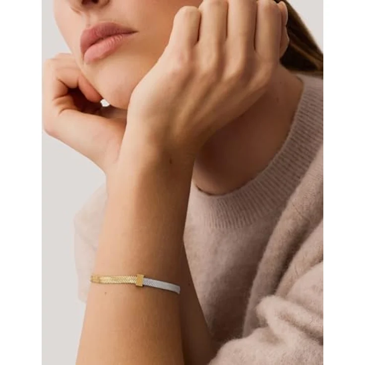 Amor Armband Edelstahl Damen Armschmuck Bicolor, 17+3 cm, mit Karabinerverschluss, Geschenkbox, 2039980 – Bild 2