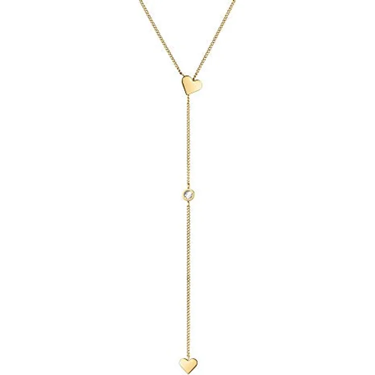 Tamaris TJ-0029-N-60, verstellbare Damen-Halskette aus Edelstahl IP Gold, Panzerkette, 71 cm Länge, Geschenkverpackung