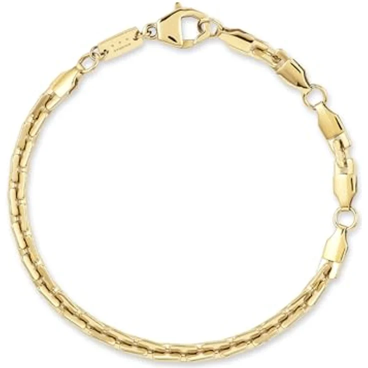 Copenhagen STUDIOS Edgy Bracelet Unisex, gold, Gliederarmband aus 14K vergoldetem Edelstahl, verstellbare Länge, wasserfest & hautfreundlich – Bild 1