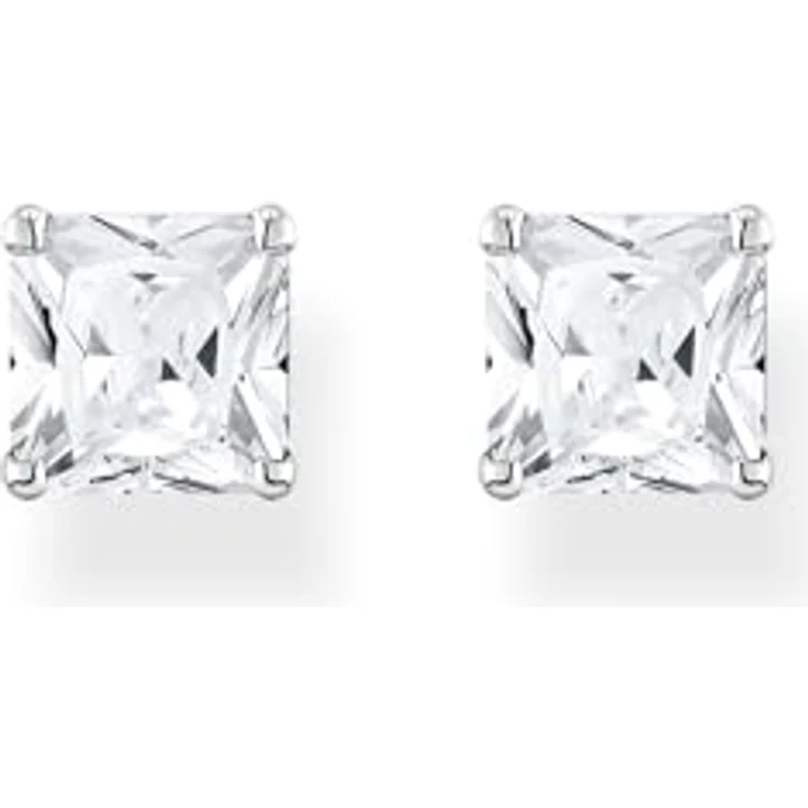 Thomas Sabo Ohrstecker H2174-051-14, Silber 925 mit Zirkonia-Besatz in neutralem Weiß, praktischer Steckverschluss – Bild 2