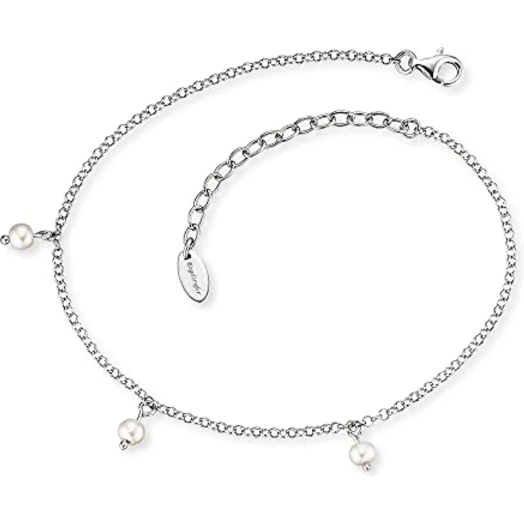 Engelsrufer Fußkette Perle, mit Süßwasserzuchtperle, elegante Schmuckstück als Glücksbringer