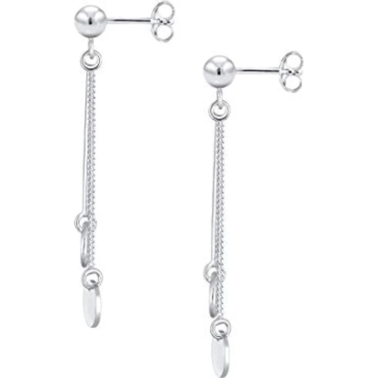 Elli Ohrringe Damen Ohrhänger Kreis Stab Geo Basic in 925 Sterling Silber, handgefertigt, anlaufgeschützt – Bild 3