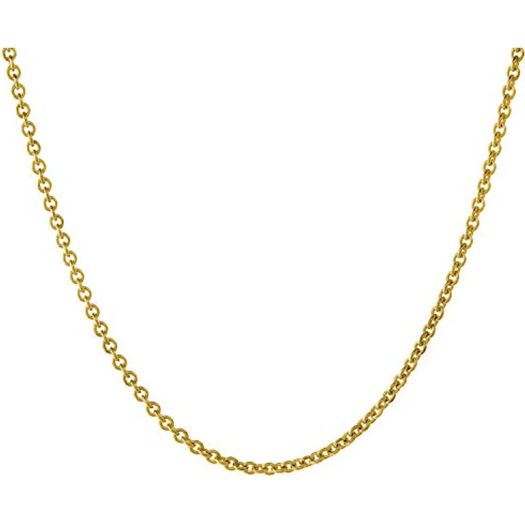 trendor Halskette mit Kreuz-Anhänger für Herren, goldplattiertes Silber, 50 cm, diamantierte Ausführung – Bild 5