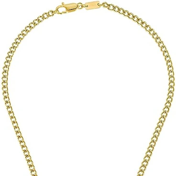 s.Oliver Halskette Edelstahl Herren, 50 cm, gold, Kreuz-Anhänger in Geschenkbox, 2036868 – Bild 3