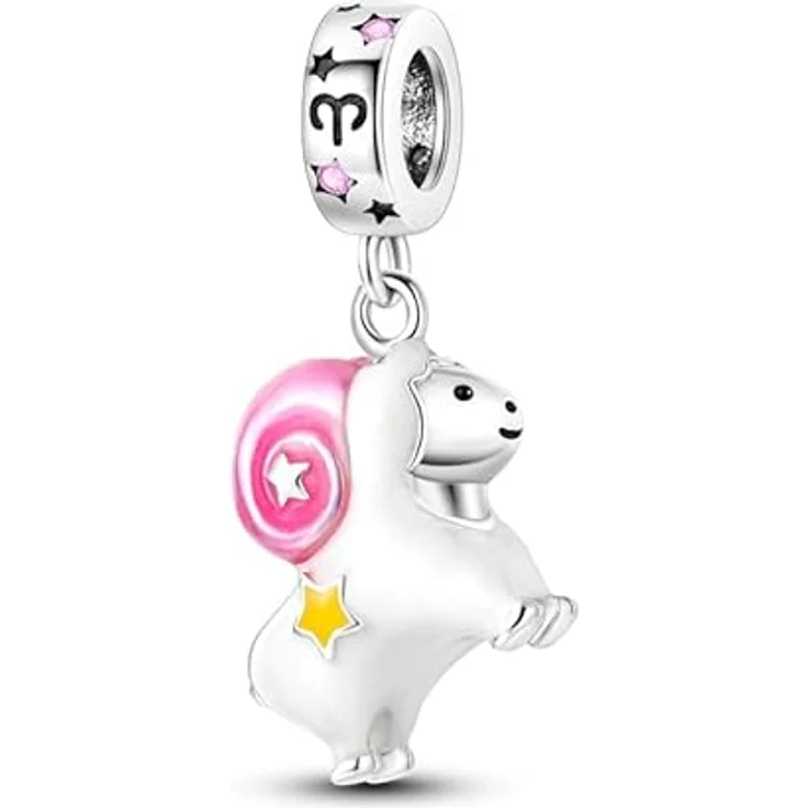 Pandach Charm Anhänger Sternzeichen aus 925 Sterling Silber, 12 Zodiak Beads für Pandora Armband und Halskette, geeignet für Frauen und Mädchen – Bild 1