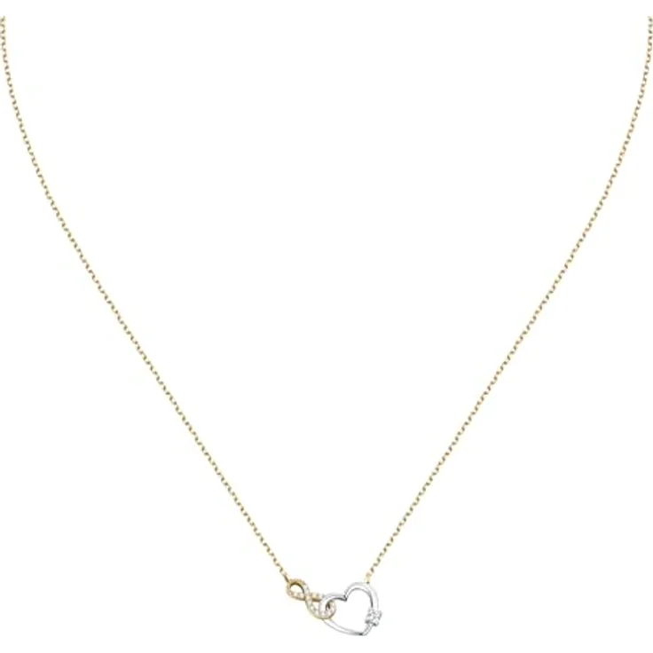 LA PETITE STORY Damenhalskette LPS10AWV83, 925‰ Silber mit Zirkonia, Herz und Unendlichkeit, 42+3 cm, SILVER Kollektion – Bild 1