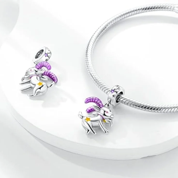 Pandach Charm Anhänger Sternzeichen 925 Sterling Silber, 12 Sternbilder Beads für Pandora Armband und Halskette – Bild 2